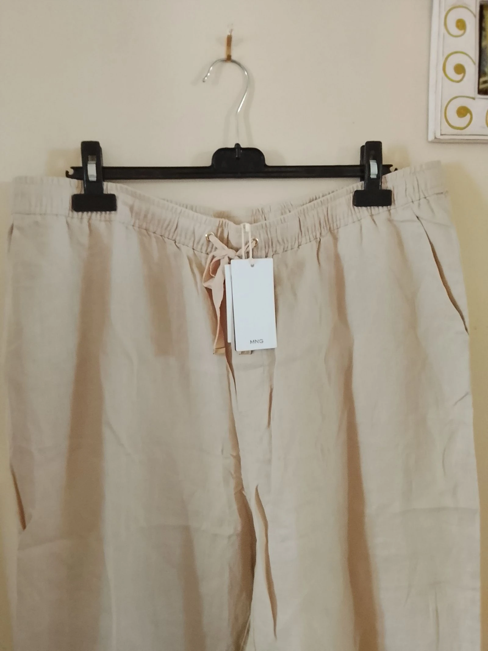 👒 MANGO Novo com etiqueta Tamanho XXL/44  Calça linho bege NP 49 e 👒 – photo 4